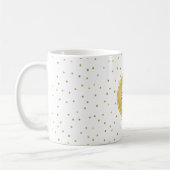 GoldGlitzConfetti punktiert Monogramm Kaffeetasse (Links)