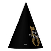 GoldGlitzer 50 u. fabelhafte Typografie auf Partyhütchen (Links)