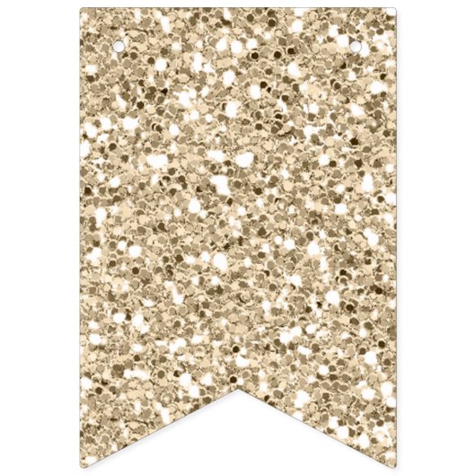 GoldGlitzer-alles- Gute zum Wimpelkette (Erste Fahne)