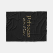GoldGlitzer auf schwarzer personalisierter Fleecedecke (Vorderseite (Horizontal))