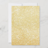 GoldGlitzer-Blumenüberraschungs-60. Geburtstag Einladung (Rückseite)