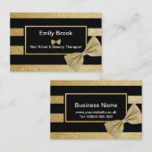 GoldGlitzer-Bogen-Geschäfts-Karte Visitenkarte (Vorne/Hinten)