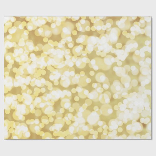 GoldGlitzer Bokeh Geschenkpapier (Flach)