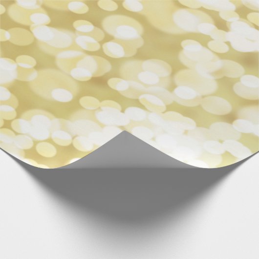 GoldGlitzer Bokeh Geschenkpapier (Ecke)