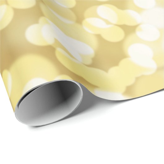GoldGlitzer Bokeh Geschenkpapier (Rolleneckpunkt)
