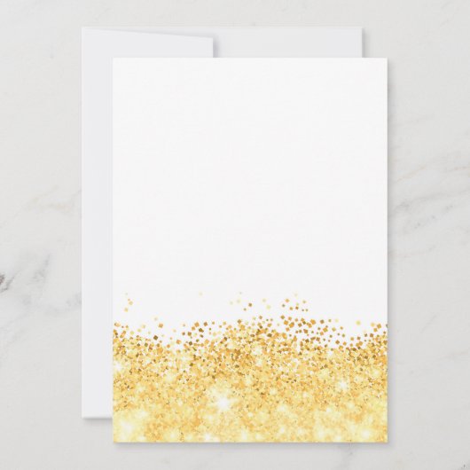 GoldGlitzer-Brautparty Einladung (Rückseite)