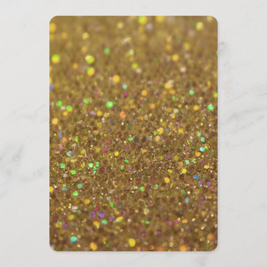 GoldGlitzer des Abendessen-Menü-| Menükarte (Rückseite)