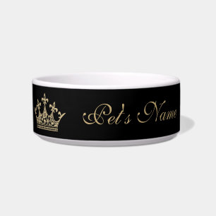GoldGlitzer-Druck auf schwarzer personalisierter Napf