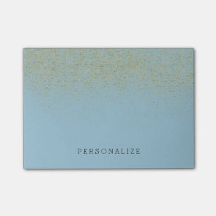 GoldGlitzer-festes Blau Post-it Klebezettel