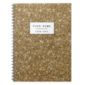 GoldGlitzer gedruckt Notizblock (Vorderseite)