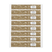 GoldGlitzer gedruckt Rundum-Adressaufkleber (Bogen)