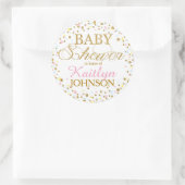 GoldGlitzer-Geschlechts-neutraler Runder Aufkleber (Tasche)