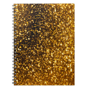GoldGlitzer-gewundenes Notizbuch Notizblock