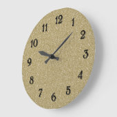 GoldGlitzer Große Wanduhr (Winkel)