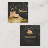 *~* GoldGlitzer HAT TASCHEN-ROSEN-MODE in der Quadratische Visitenkarte (Vorne/Hinten)