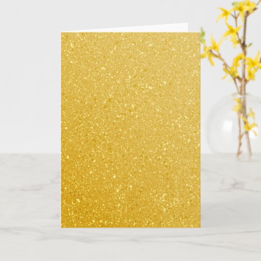 GOLDGlitzer-HINTERGRUND Karte (Gelbe Blume)