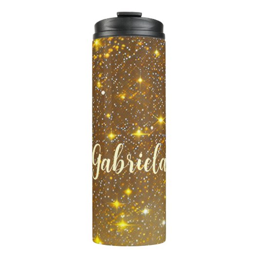 Goldglitzer Immitation Thermosbecher (Vorderseite)