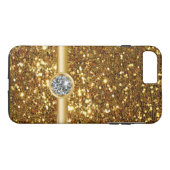 GoldGlitzer-Juwel Case-Mate iPhone Hülle (Rückseite (Horizontal))