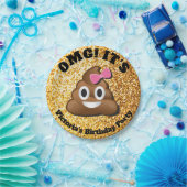 GoldGlitzer kacken Emoji Mädchen-Papier-Teller Pappteller (Party)