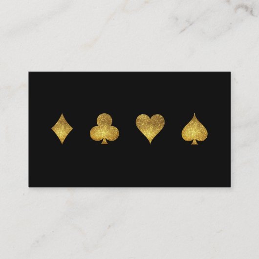 GoldGlitzer-Kasino-Spiel-Geschäfts-Karte Visitenkarte (Vorderseite)
