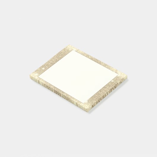 GoldGlitzer-klassisches Glamour-Schein-Imitat Post-it Klebezettel (angewinkelt)