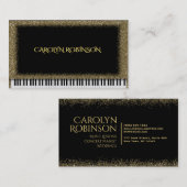 GoldGlitzer-Klavier Visitenkarte (Vorne/Hinten)