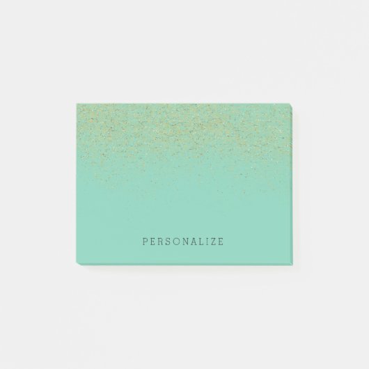 GoldGlitzer-Körper-Minze Post-it Klebezettel (Vorderseite)