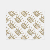 GoldGlitzer-Krone Fleecedecke (Vorderseite (Horizontal))