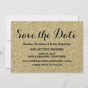 GoldGlitzer laden Save the Date ein