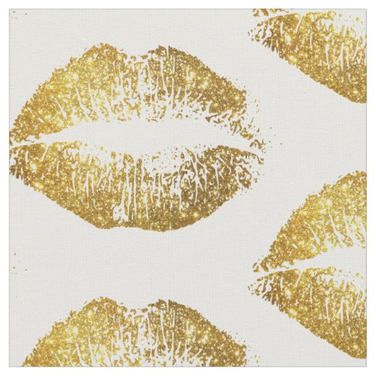 GoldGlitzer-Lippen #2 Stoff (Nahaufnahme)