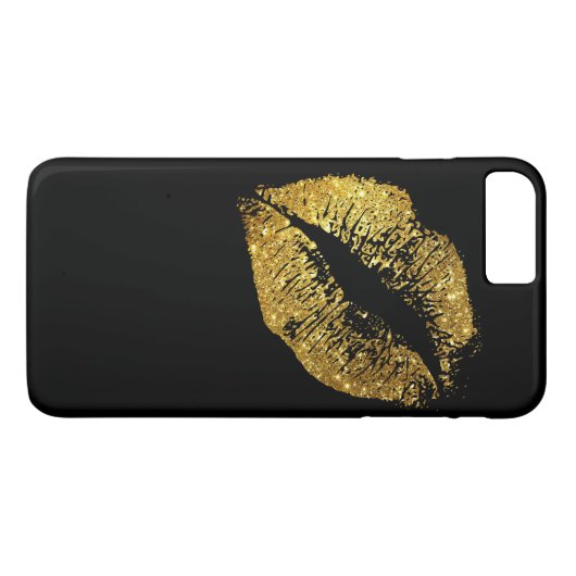 GoldGlitzer-Lippen #3 Case-Mate iPhone Hülle (Rückseite (Horizontal))