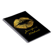 GoldGlitzer-Lippen #3 Notizblock (Rechte Seite)