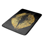 GoldGlitzer-Lippen Badematte (Schrägansicht)