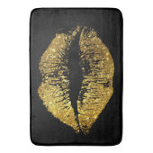 GoldGlitzer-Lippen Badematte (Vorderseite Vertikal)