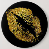GoldGlitzer-Lippen Button (Vorderseite)