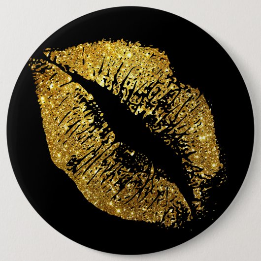 GoldGlitzer-Lippen Button (Vorderseite)