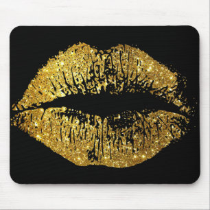 GoldGlitzer-Lippen Mousepad