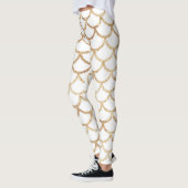 GoldGlitzer-Meerjungfrau stuft Leggings ein (Links)