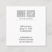 *~* GoldGlitzer-Rosa erröten der Girly Watercolor Quadratische Visitenkarte (Rückseite)