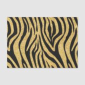 GoldGlitzer-Schwarzeszebra-Streifen-Tierdruck Seidenpapier (Vorderseite)