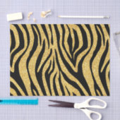 GoldGlitzer-Schwarzeszebra-Streifen-Tierdruck Seidenpapier (Handwerk)