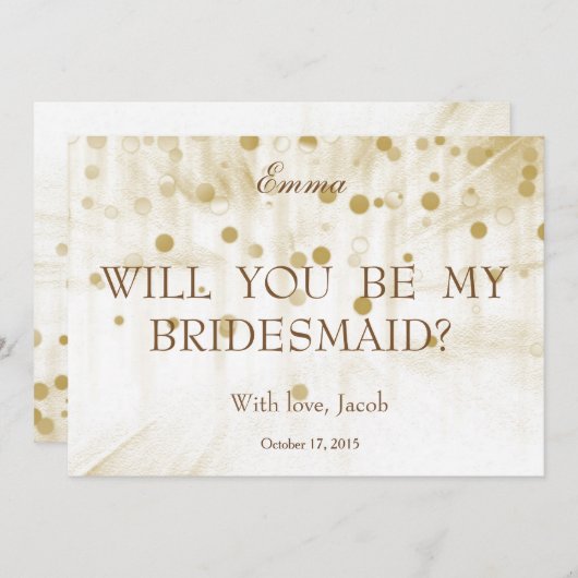 GoldGlitzer sind- Sie meine Einladung (Vorne/Hinten)