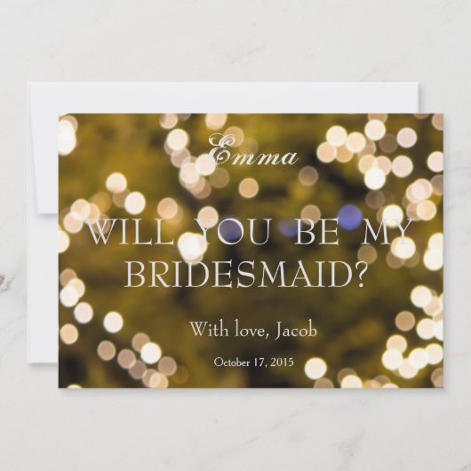 GoldGlitzer sind- Sie meine Einladung (Vorderseite)