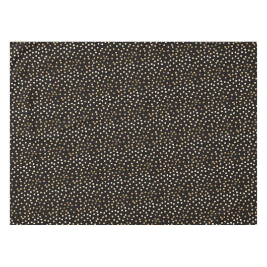 GoldGlitzer-Stadt-Punkte auf schwarzem Tischdecke (Vorderseite (Horizontal))