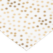 GoldGlitzer-Stadt-Punkte auf weißem Tabellen-Stoff Tischdecke (Schrägansicht)