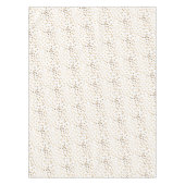 GoldGlitzer-Stadt-Punkte auf weißem Tabellen-Stoff Tischdecke (Vorderseite)