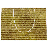 GoldGlitzer-Streifen Große Geschenktüte (Vorderseite)