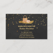 *~* GoldGlitzer TASCHEN-ROSEN-MODE Sterne Visitenkarte (Rückseite)