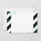 GoldGlitzer-Türkis besprüht Streifen danken Ihnen Dankeskarte (Rückseite)