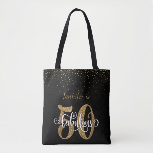 GoldGlitzer u. Confetti 50 u. fabelhaftes Tasche (Vorderseite)